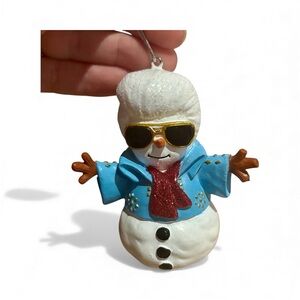 Elvis Snowman Ornament
